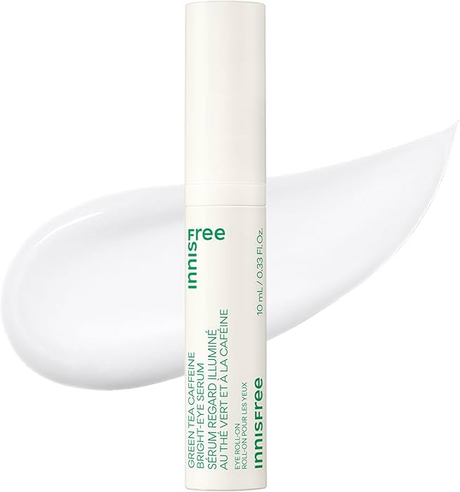 innisfree Green Tea Caffeine Bright-Eye Serum with Niacinamide, Cooling Korean Eye Roll On Serum,... | Amazon (US)