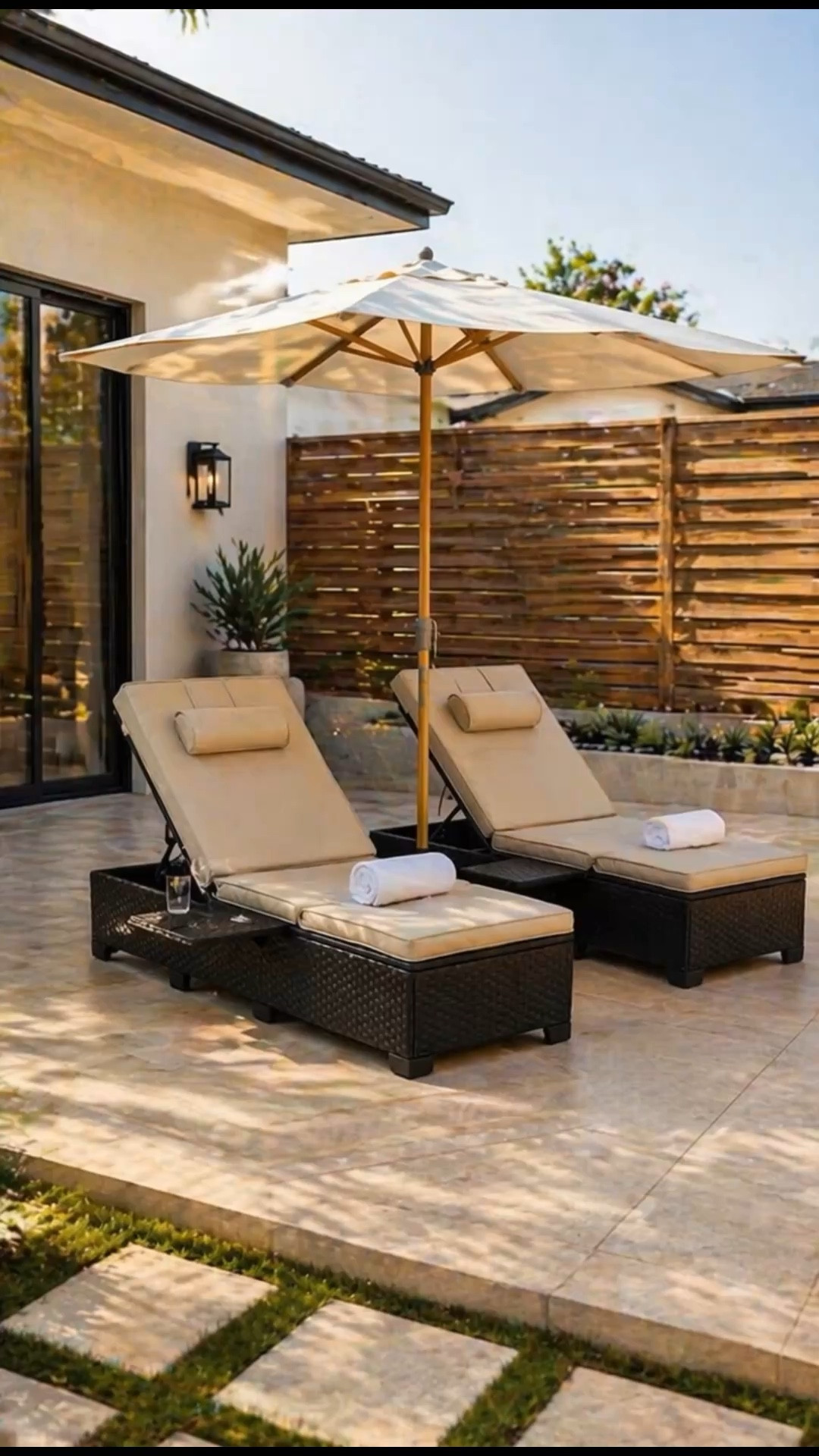 These patio loungers are perfect for spring and summer! The fold out table gives you space for a drink too! 

#LTKHome #LTKSaleAlert #LTKSeasonal