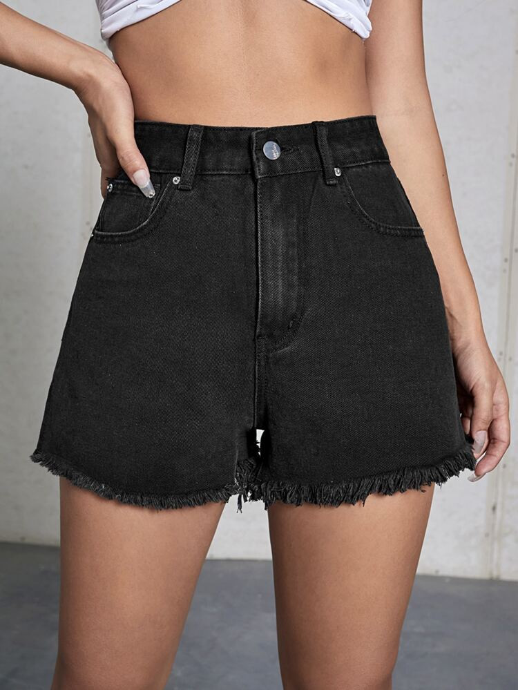 Raw Hem Slit Denim Shorts
       
              
              $12.99        
    (100+)
        ... | SHEIN