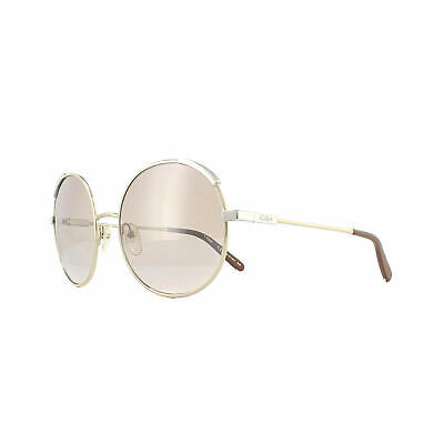 Chloe Sunglasses CE117S 743 Gold and Brown Peach Gradient with Silver Mirror | eBay UK