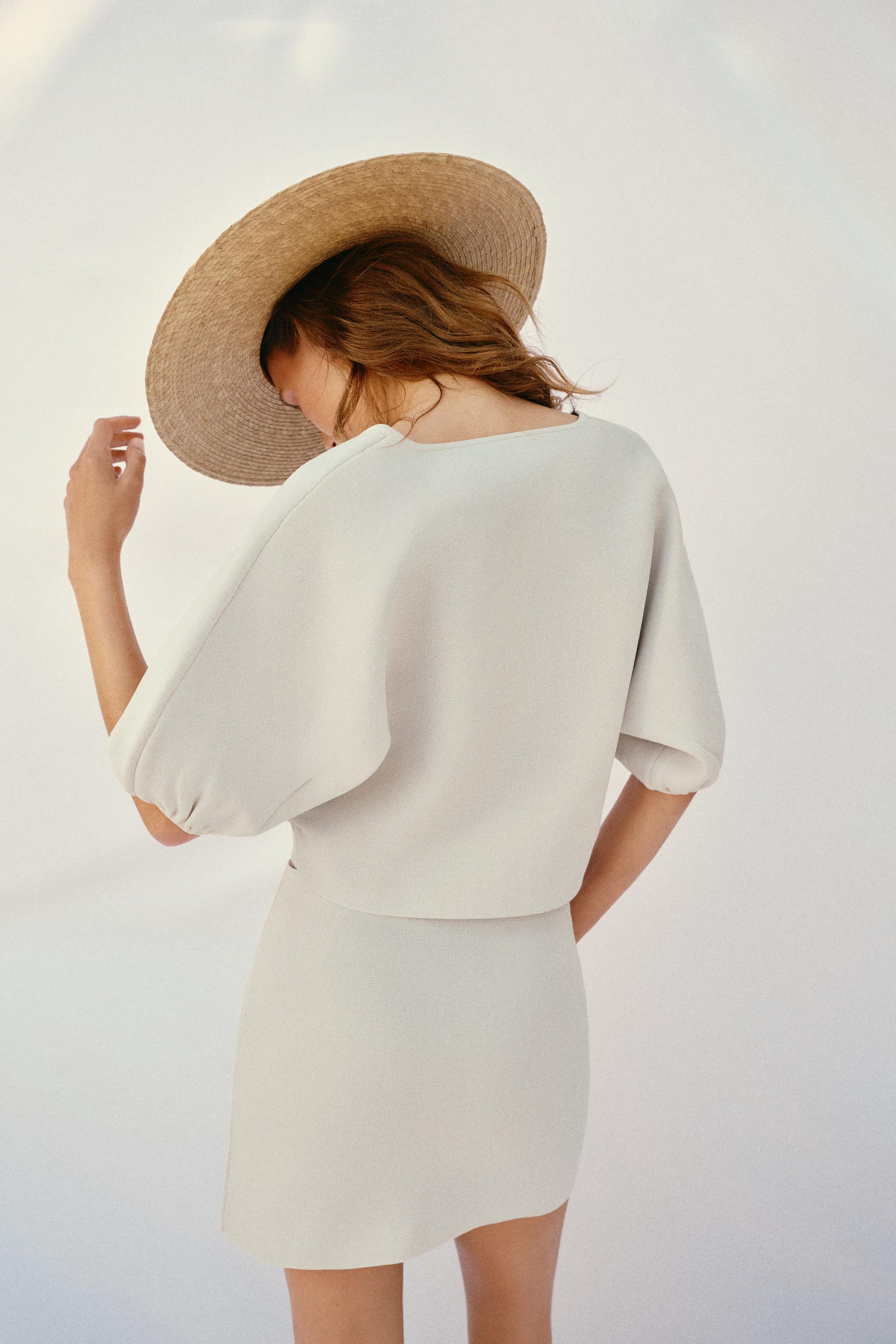 PUFF SLEEVE KNIT CARDIGAN | Zara US