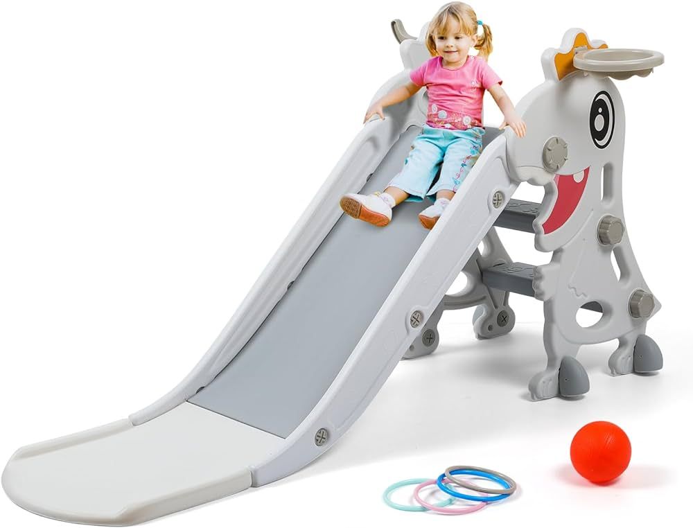 BFAZKXY Indoor Slide for Toddlers 1-3, Foldable Kids Toddler Indoor Slide Playset, Indoor and Out... | Amazon (US)