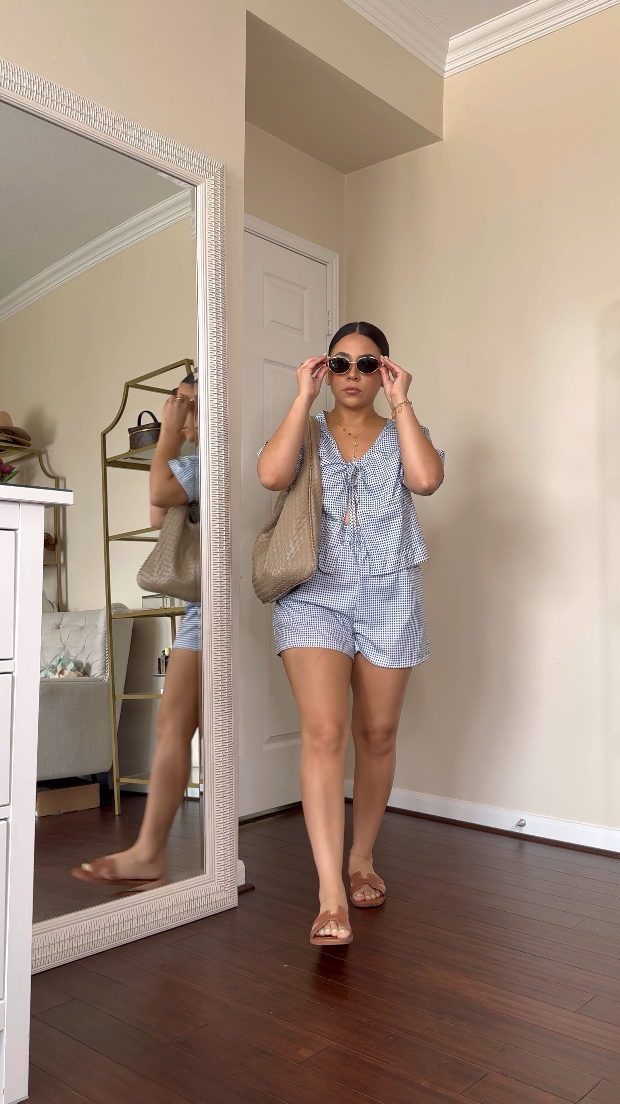 Amazon summer outfit ideas
Gingham matching set: small 
Brown sandals: 7 
Celine inspired sunglasses 
Woven tote bag 
Black strapless dress: small
Brown and black slide sandals: 6.5 
Polene inspired bag 
Brown dress: small 
Mesh ballet flats: 6.5 
Blue active dress: small 
New balance 530 sneakers: 4.5 men 
Puffer tote bag 
Tortoise 90s sunglasses 

#LTKFindsUnder50 #LTKSeasonal #LTKStyleTip