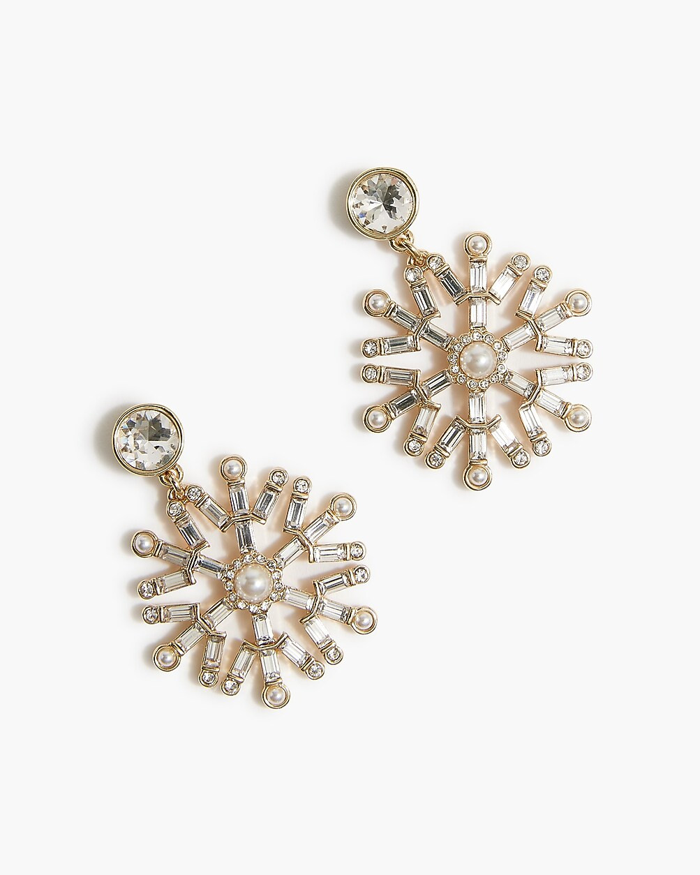 Snowflake statement earrings | J.Crew Factory