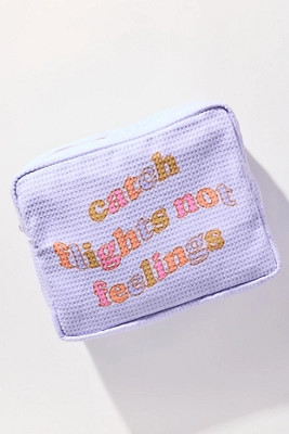 Talking Out Of Turn Catch Flights Not Feelings Waffo Busier Bee Large Pouch | Anthropologie (US)