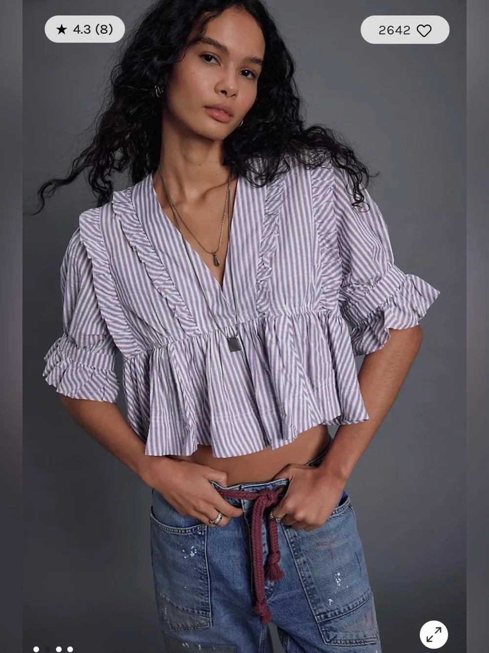 Free People/We the Free Miley Cotton Top in Vintage Combo Size L. NWT | Poshmark