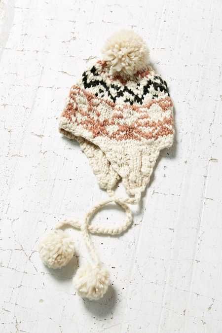 Intarsia Pom Ear Flap&nbsp;Hat | Urban Outfitters US