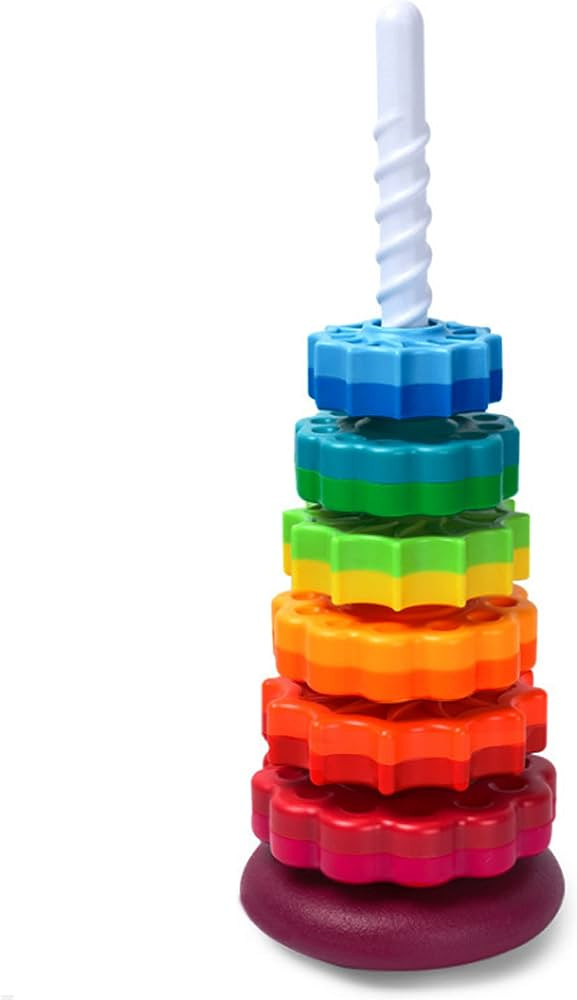 Baby Spinning Toy, Stacking Toy for Babies and Toddlers, Educational Toddler Learning Toys, Rainb... | Amazon (US)