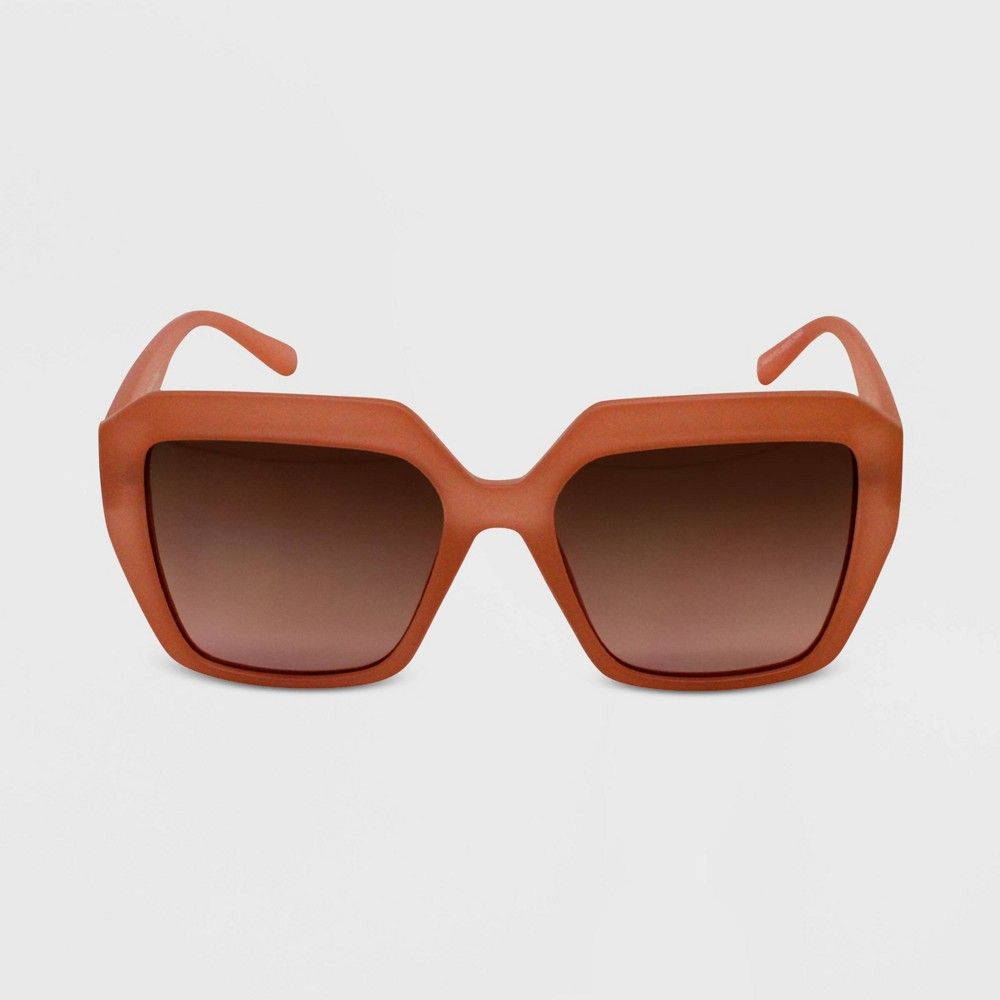 Women's Plastic Oversized Square Sunglasses - Wild Fable Pink | Target