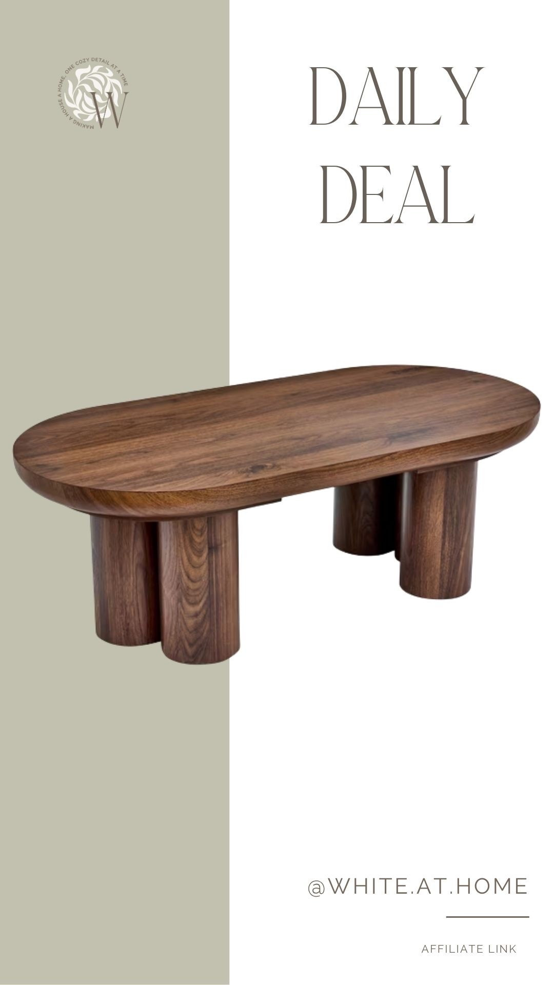 This coffee table is gorgeous! It reminds me so much of ours that we own and love, but for a fraction of the price! The warm wood finish with the pillar legs is beautiful—and under $150!!

#LTKHome #LTKSaleAlert