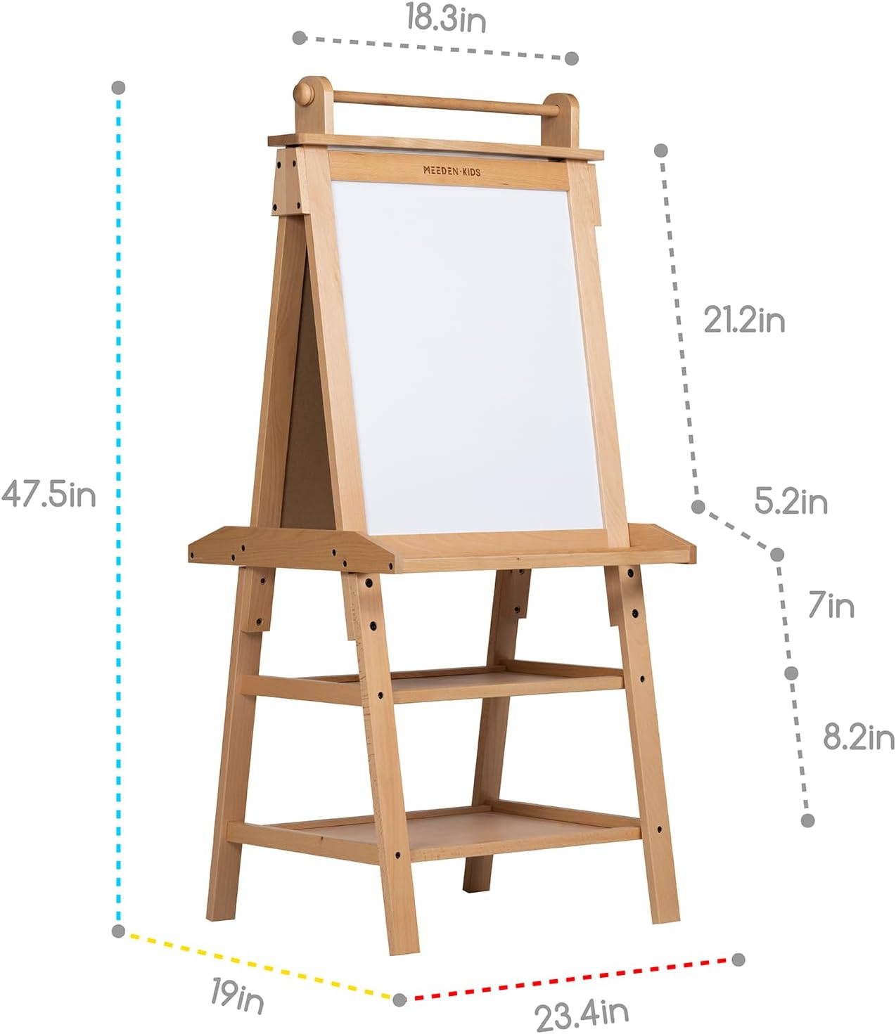 MEEDEN Easel for Kids, Art Easel, Kids Easel, Toddler Easel, Solid Pine Wood Kids Art Easel, Todd... | Amazon (US)