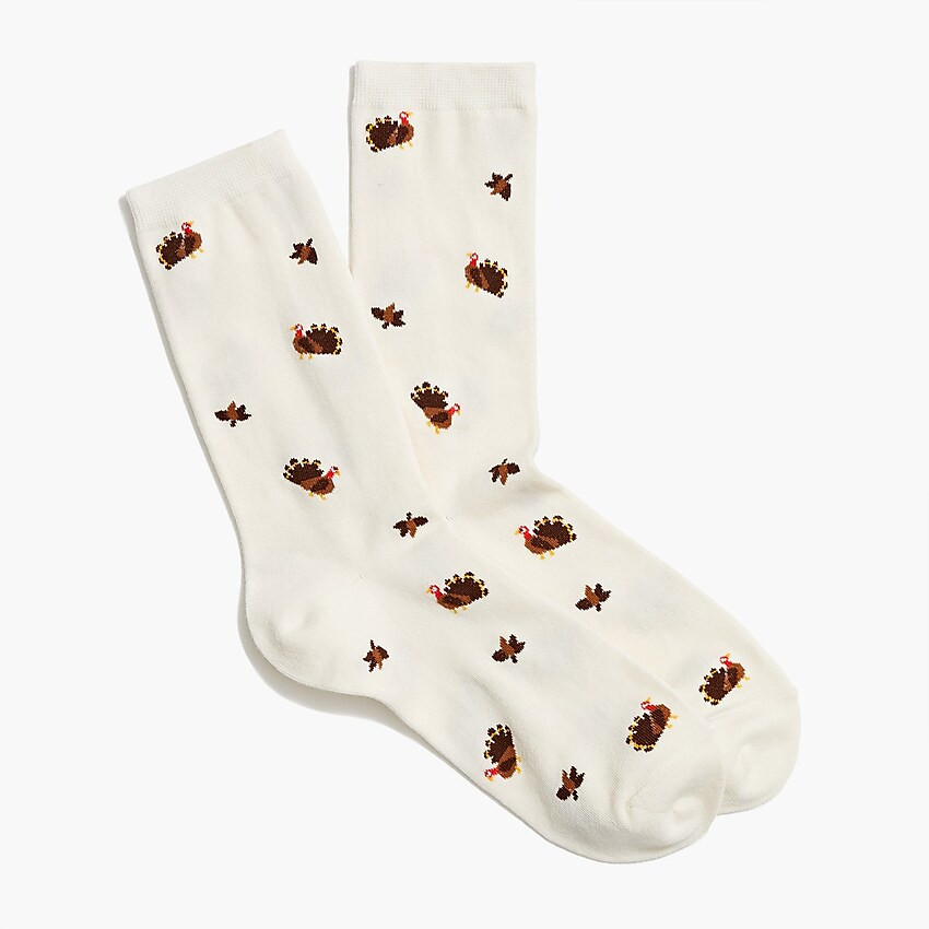 Turkey and leaf trouser socks | J.Crew Factory