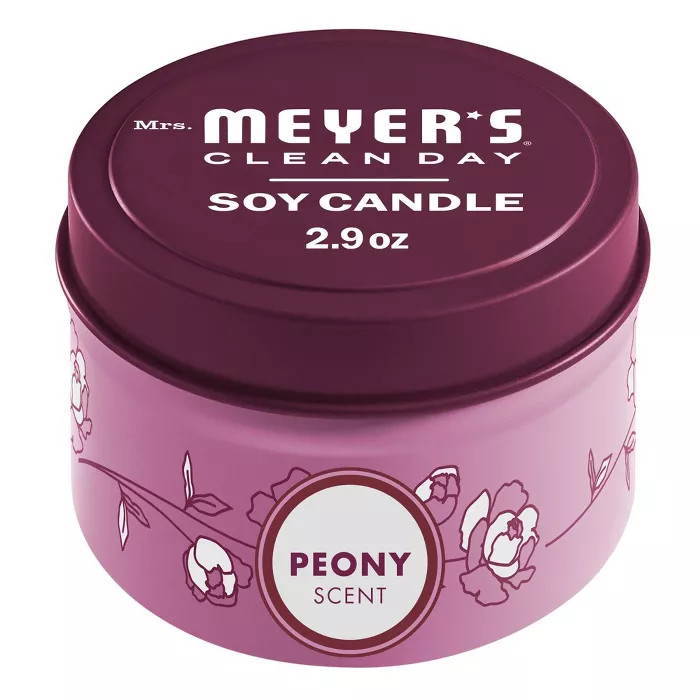 Mrs. Meyer's Peony Tin Candle - 2.9oz | Target