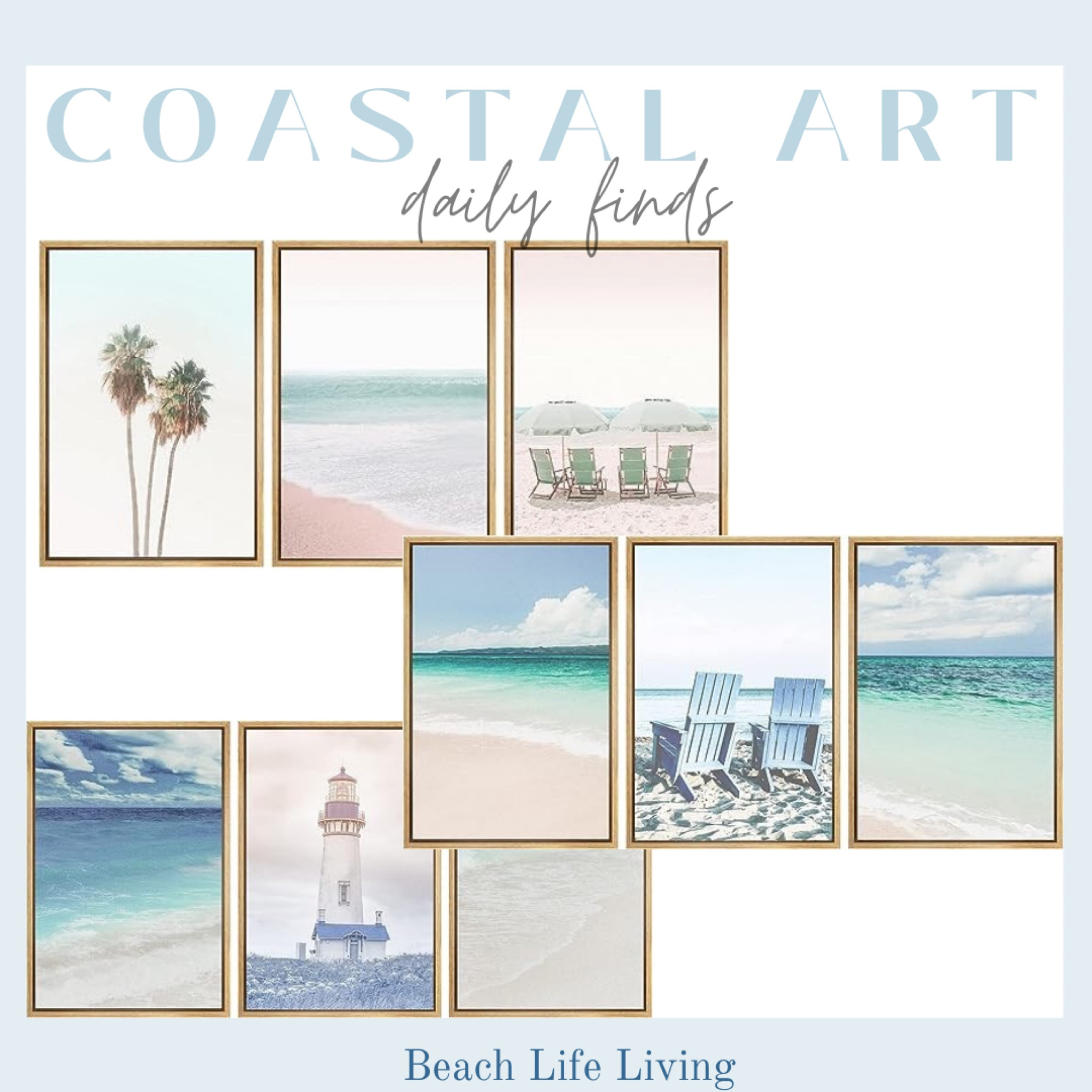 Daily Coastal Finds
Canvas beach inspired wall art 


#LTKunder100 #LTKFind #LTKhome