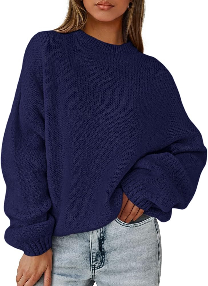 PRETTYGARDEN Women's Fall Oversized Sweaters Dressy Casual Long Sleeve Chunky Knit Winter Pullove... | Amazon (US)