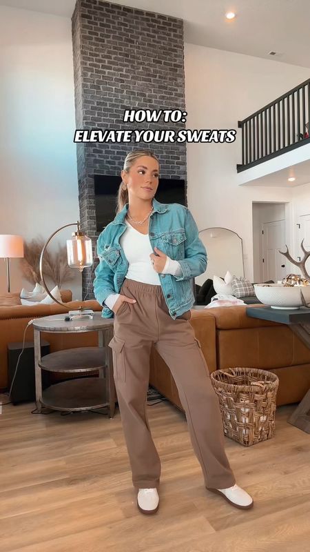 Ponytail days are always the most productive days 🤪 

Wearing sizes 
•xsmall in bodysuit 
•xsmall in denim jacket color pick holes 
•cargo sweats size xsmall in color coffee

#amazonoutfit #amazomusthaves #amazoncargopants #womensfashion #cargosweatpants #outfitidea #casualoutfit #casualstyle #fashioninfluencer #amazoninfluencer #sterlingsilver #amazonfashion #amazonpartner #theamazonsisters

#LTKfindsunder50 #LTKstyletip #LTKshoecrush