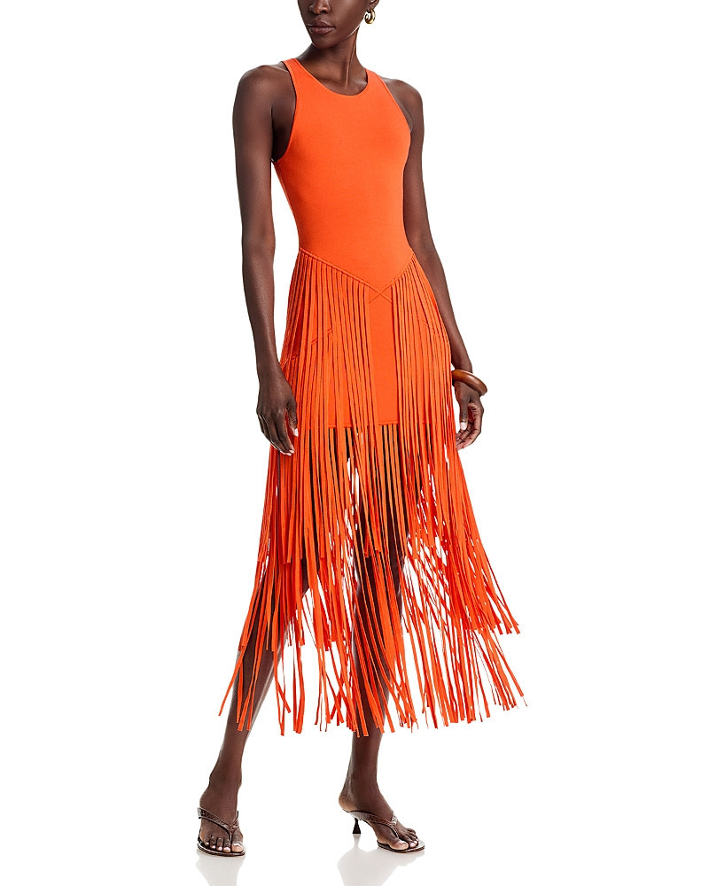 Toccin Jora Fringe Trim Racer Dress | Bloomingdale's (US)