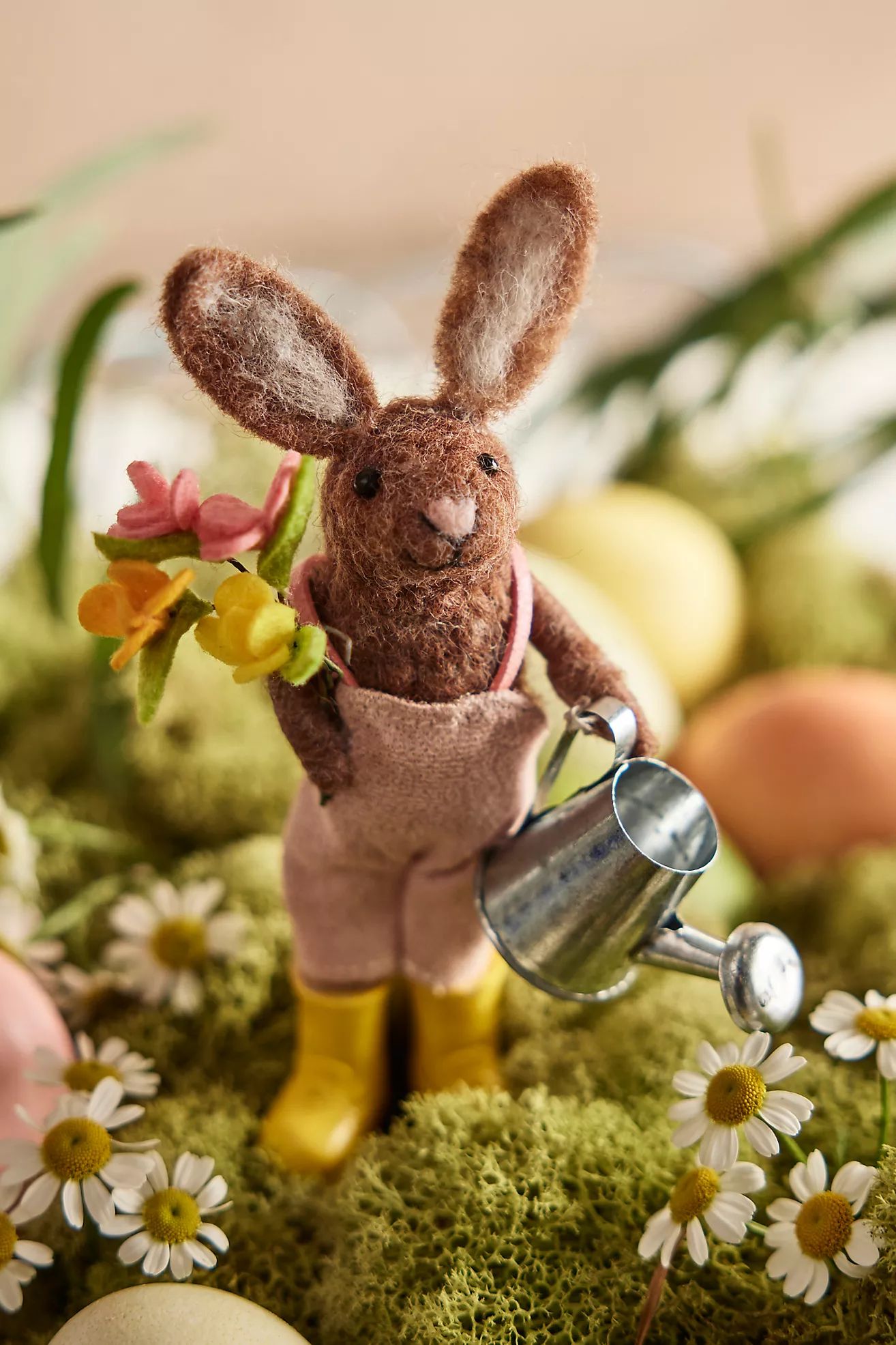 Watering Can Felted Bunny | Terrain