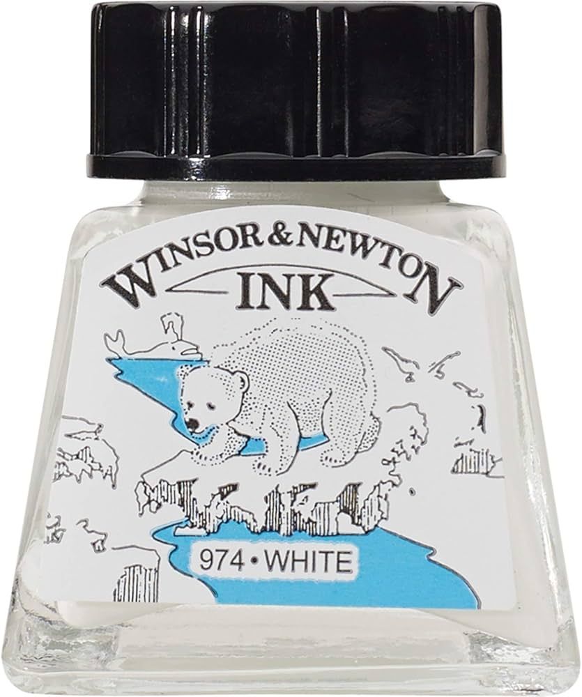 Winsor & Newton Drawing Ink, 14ml Bottle, White | Amazon (US)