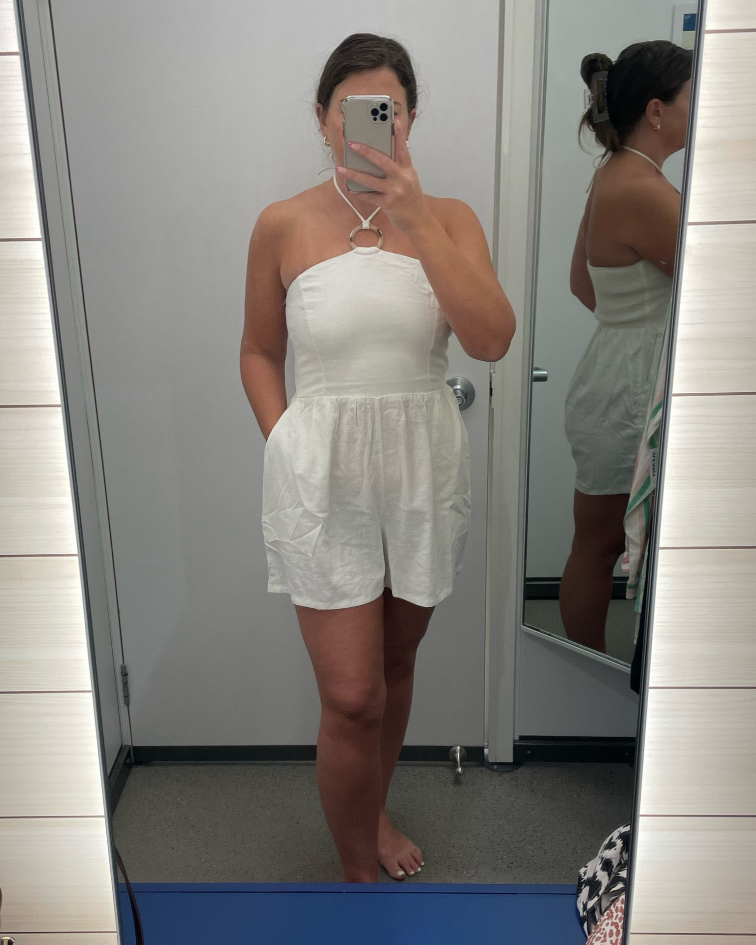 Wearing a size large 

#oldnavy #romper #dress #maxidress #whitedress #strawbag #strawpurse #purse #handbag #travelstyle #vacationstyle #vacationoutfits #springbreakstyle #sunglasses
#sandals #target #targetfinds

#LTKtravel #LTKU #LTKunder50