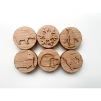 Arctic Maple Wood Play Dough Stamp Set Chunky Winter Animals Kids Toddlers Stampers Wooden Blocks Homeschool Montessori Toy | Etsy (US)