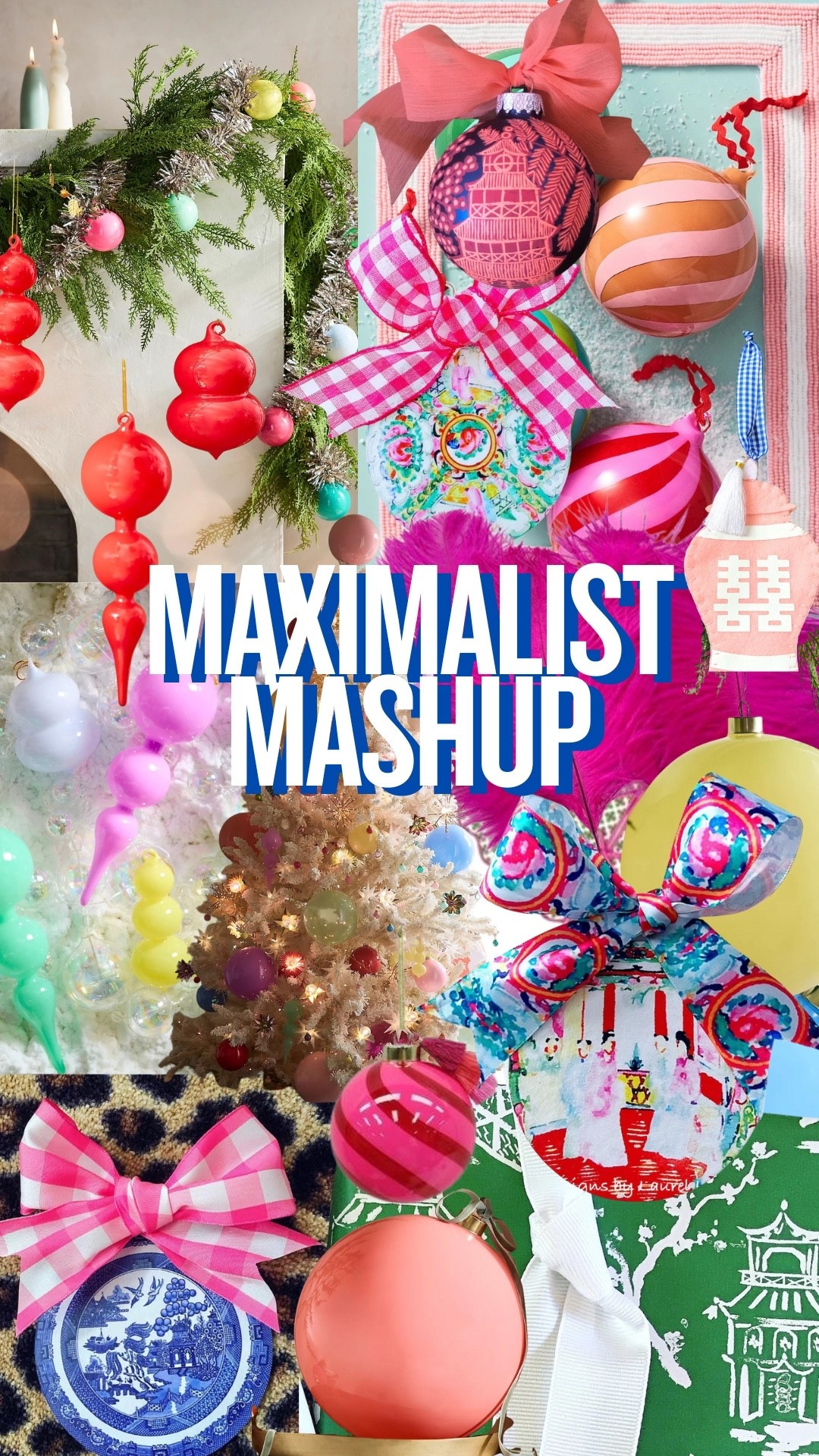 🎄✨ MAXIMALIST MASHUP ✨🎄

Why choose one color palette when you can have all of them? This tree is a joyful clash of chinoiserie, bows, baubles, and bold prints — think grandmillennial meets candy shop! 💗💚💙

💡 Pro tip: Mix vintage ornaments with oversized ribbons, classic blue-and-white china, and neon pops for a “more is more” holiday look that still feels curated.

Shop the look on my LTK 🎀👇
#MaximalistChristmas #GrandmillennialStyle #ChinoiserieChristmas #ColorfulHolidayDecor #SouthernGirlStaples #LTKHoliday #LTKHome

#LTKHome #LTKHoliday #LTKSeasonal