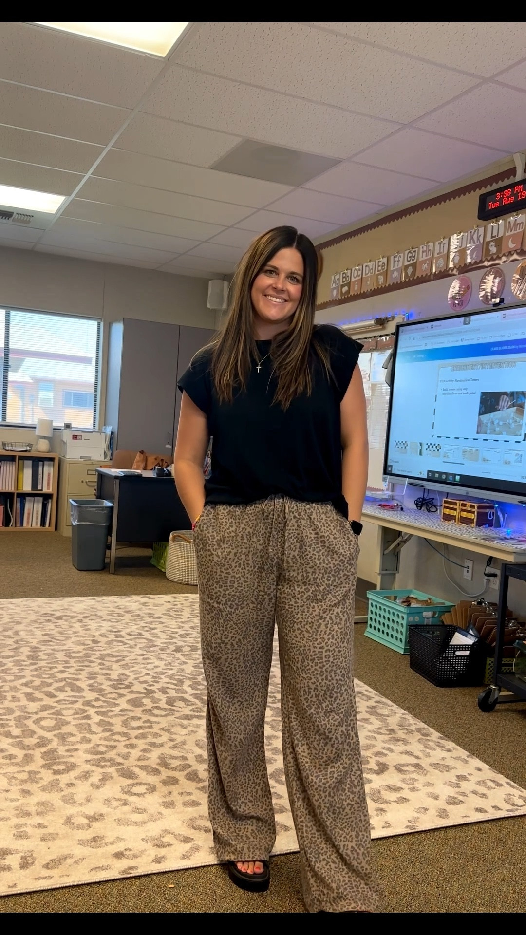 Teacher ootd🐆 pants are from Marshall’s, but I linked some similar  

#LTKStyleTip #LTKMidsize #LTKFindsUnder50