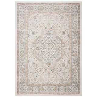 SAFAVIEH Isabella Cream/Beige 8 ft. x 10 ft. Floral Medallion Area Rug-ISA916B-8 - The Home Depot | The Home Depot