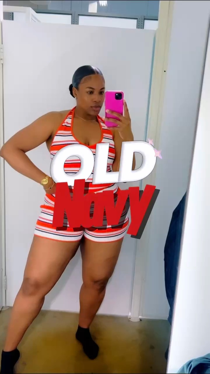 Im starting to believe sets are my fav😩🤏🏾🔥 This stretchy two piece set from Old Navy is super comfy and incredibly cute with the backless style.. RUN DONT WALK❗️
Top: Large
Bottom: X-Large 

#LTKPlusSize #LTKTall #LTKMidsize