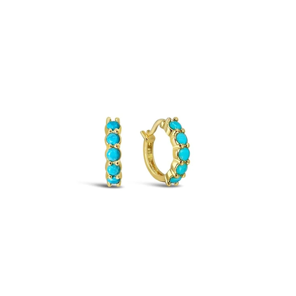 Karma Hoop Earrings - Turquoise | Sierra Winter Jewelry