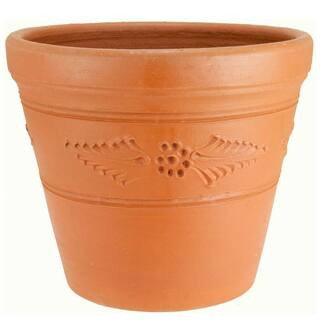 19 in. Round Terra Cotta Clay Vase | The Home Depot