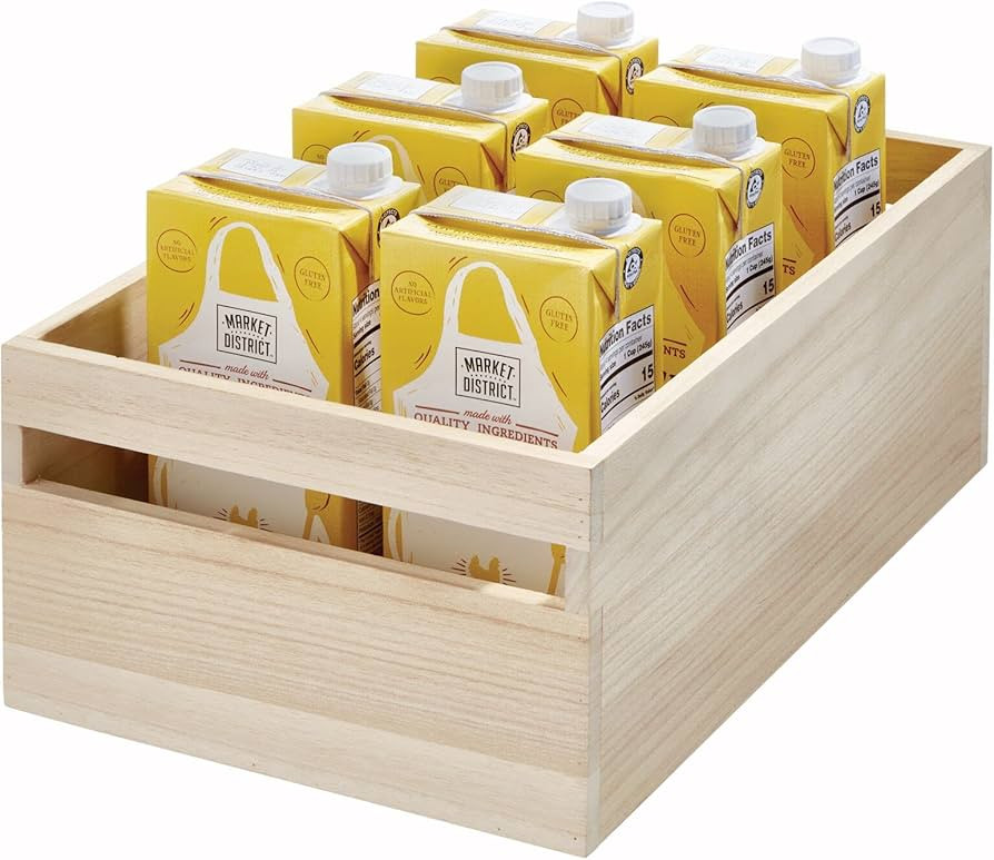 iDesign Renewable Paulownia Wood Collection Storage Bin with Handles, Extra Large, 15" x 10" x 6" | Amazon (US)