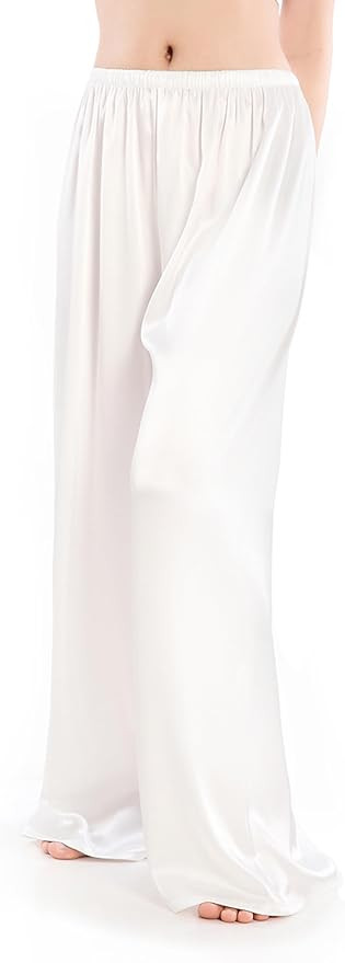 Wantschun Womens Wide Leg Pajama Pants Satin Silk Casual Loose Elastic Waist Lounge Pants Pj Bott... | Amazon (US)