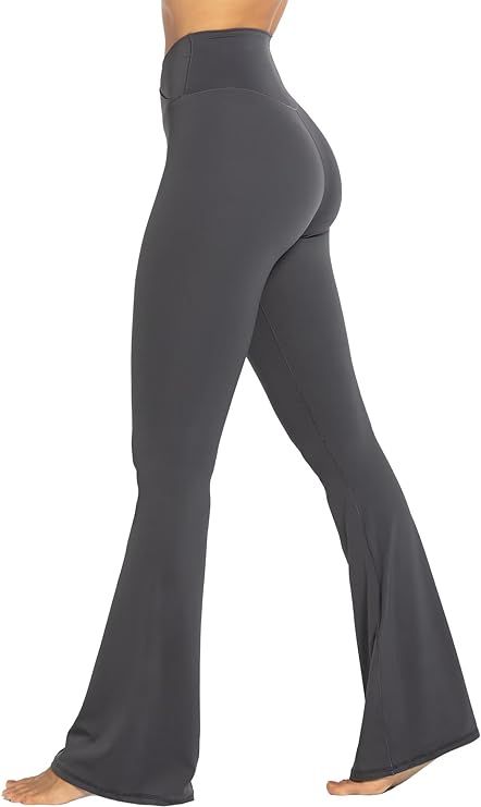 Sunzel Womens Flare Leggings with Tummy Control Crossover Waist and Wide Leg | Amazon (US)