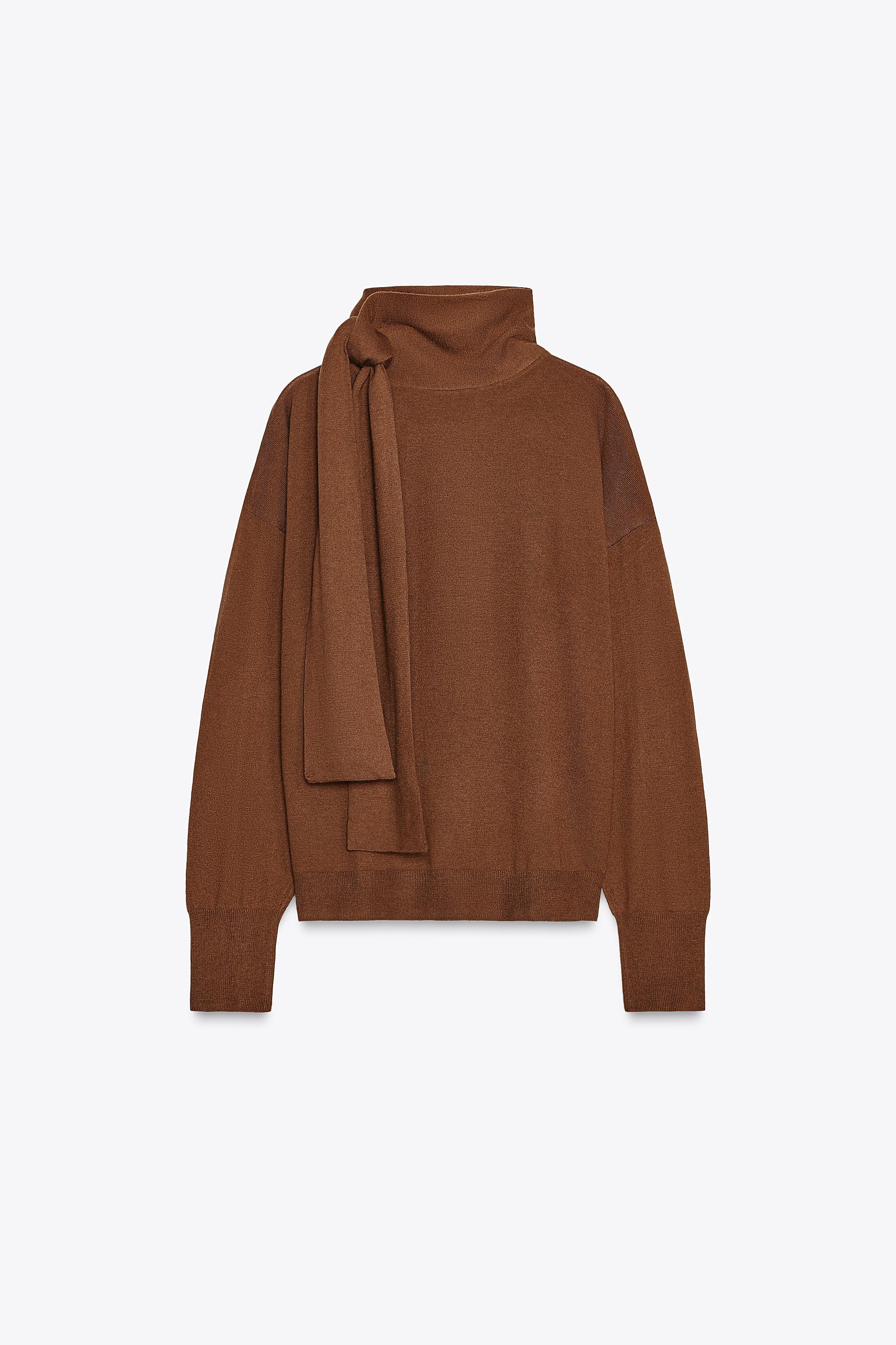 FINE KNIT TIE SWEATER | Zara US