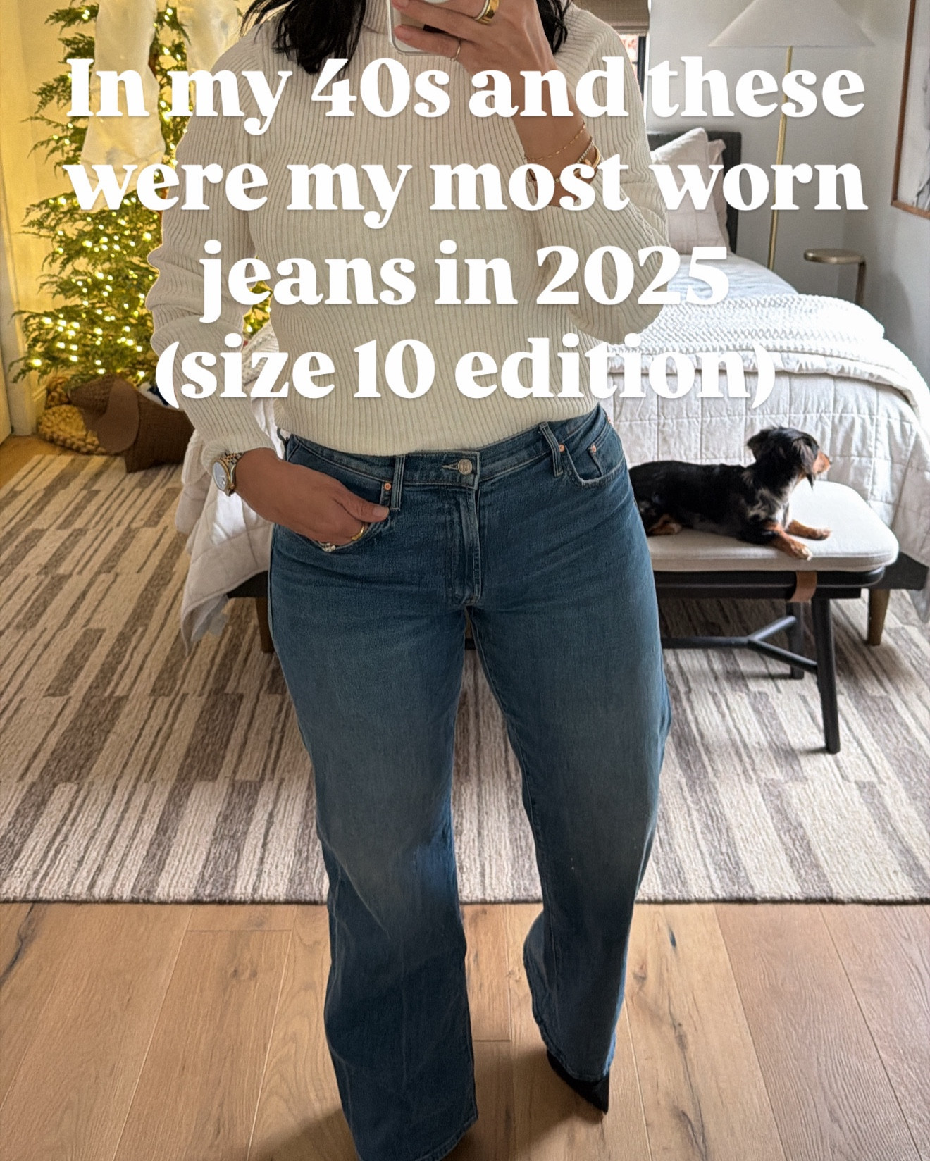 These are officially my most worn jeans of 2025 👖
Comfort ✔️ flattering ✔️ age-appropriate but still cute ✔️
If you’re in your 40s and around a size 10, these are the jeans you’ll reach for on repeat.
Saving you the try-on stress one pair at a time 🤍

#LTKSaleAlert #LTKOver40 #LTKMidsize