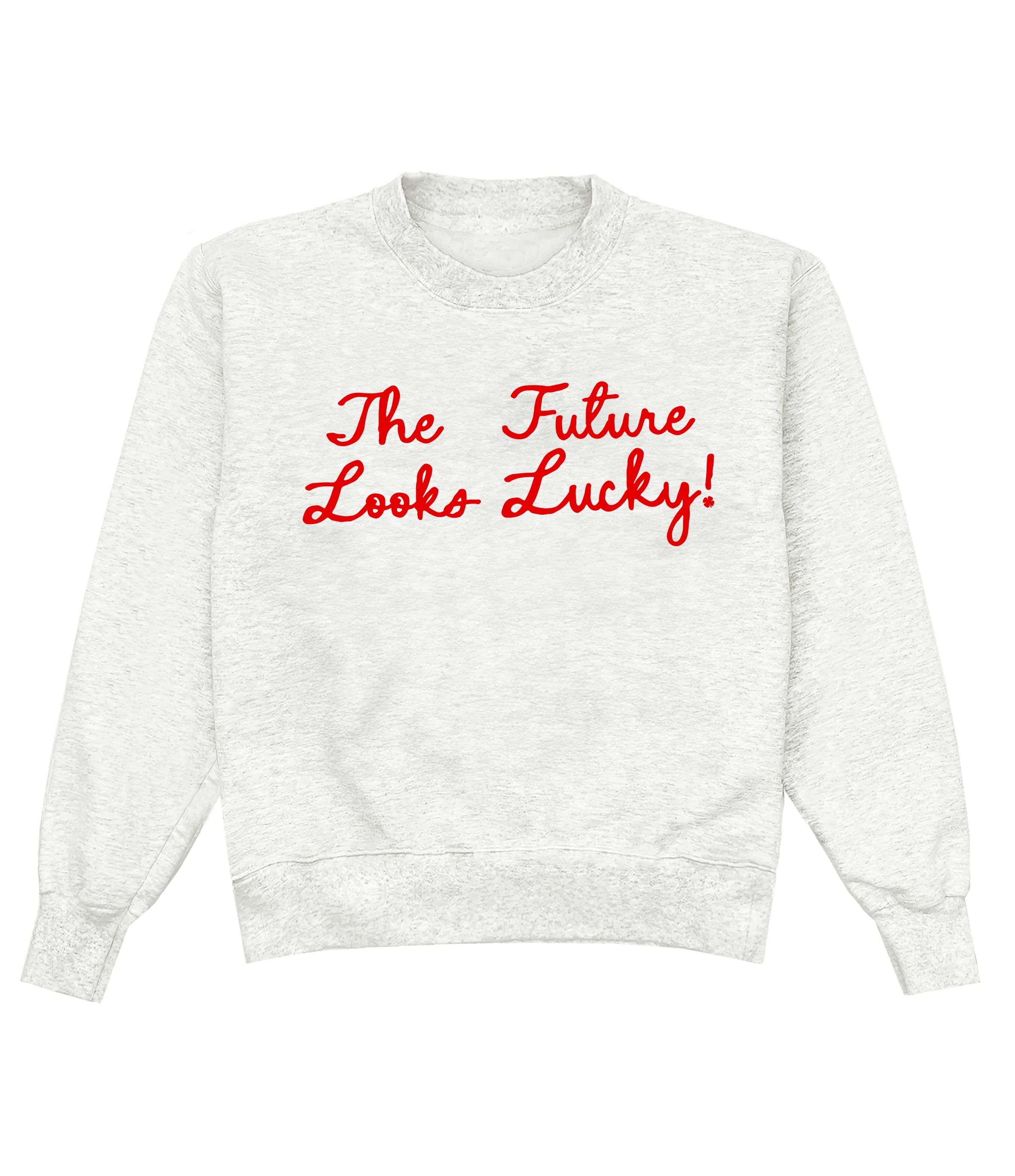 The Future Looks Lucky Ash Crewneck | Shop Kristin Jones