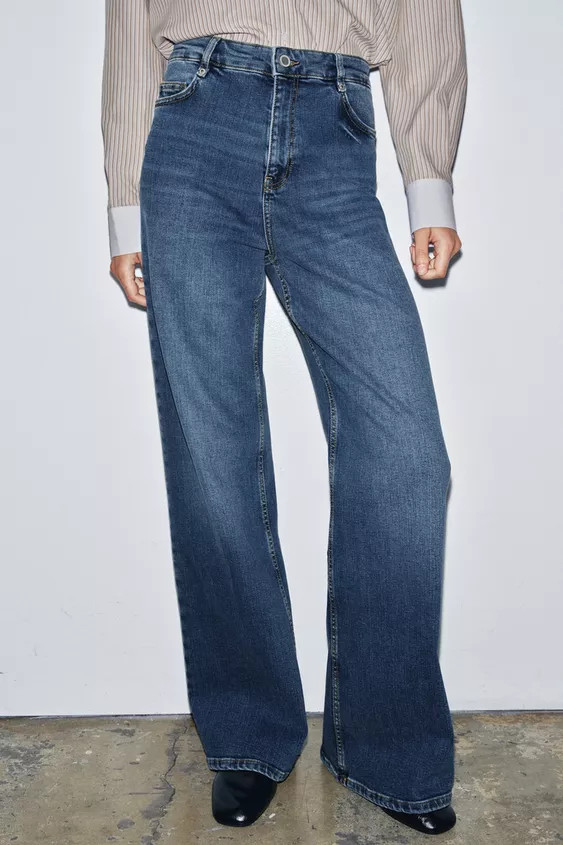 ZW COLLECTION HIGH RISE WIDE LEG JEANS | Zara Canada