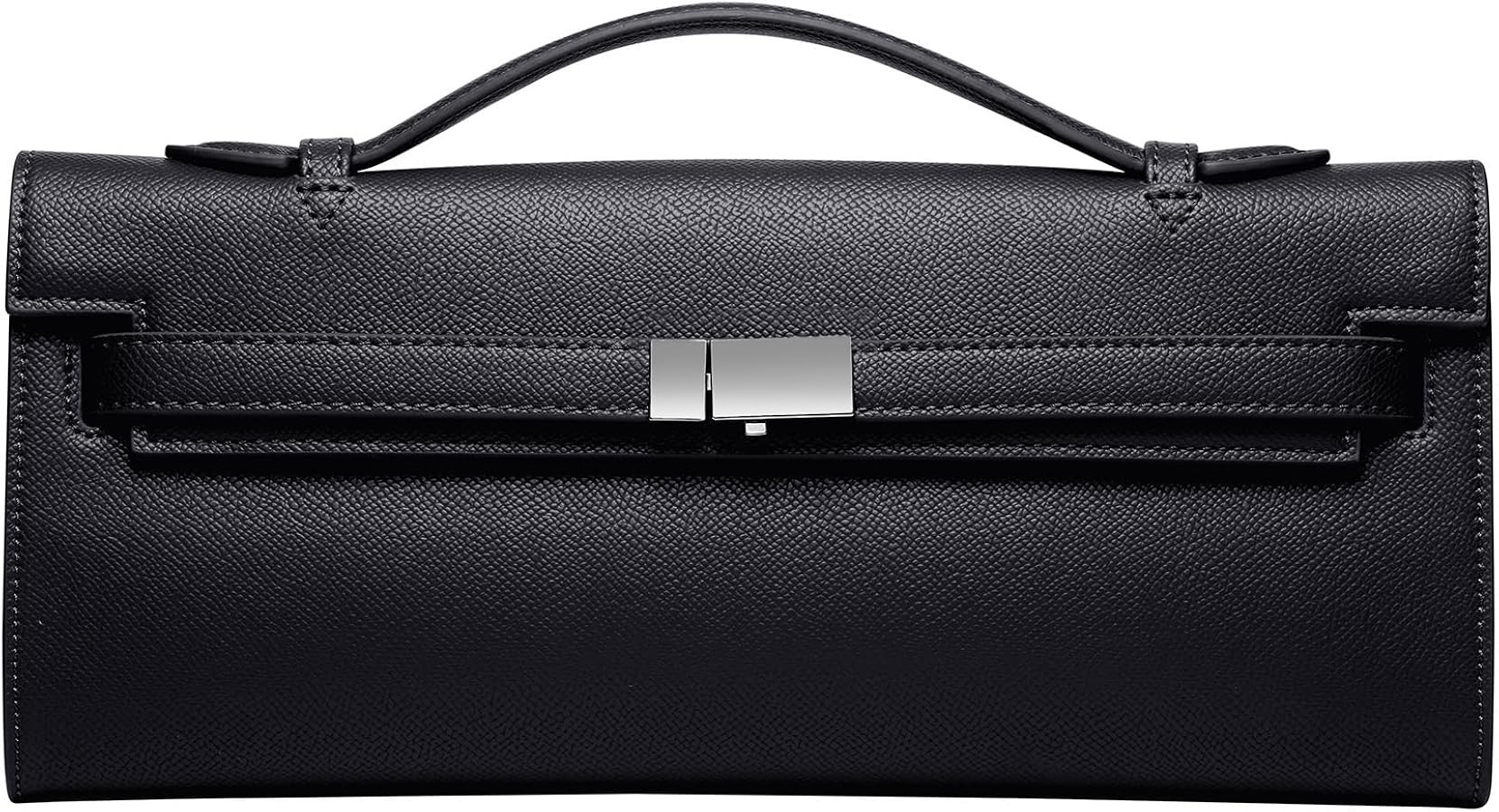 CHUNLI PU Leather Clutch Purses for Women, Trendy Ladies Top Handle Bag for Evening Work Business... | Amazon (US)