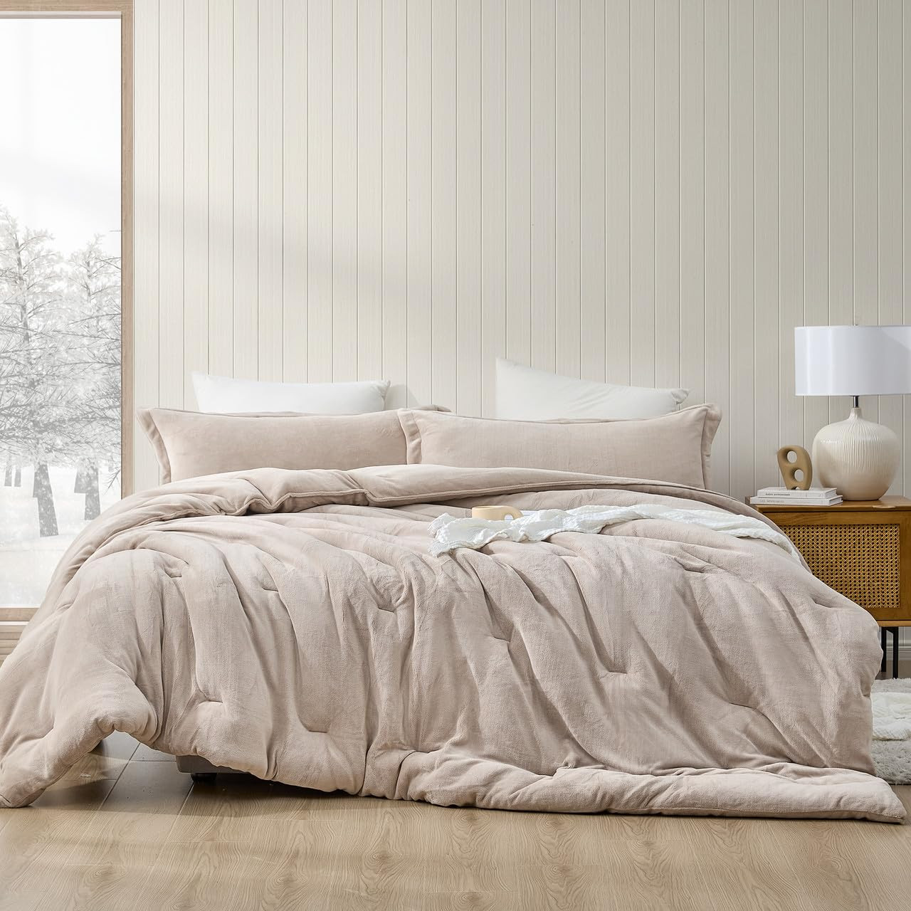 Byourbed Warmer Than Warm - Coma Inducer® Oversized Queen Comforter Set - Porcini Taupe | Amazon (US)