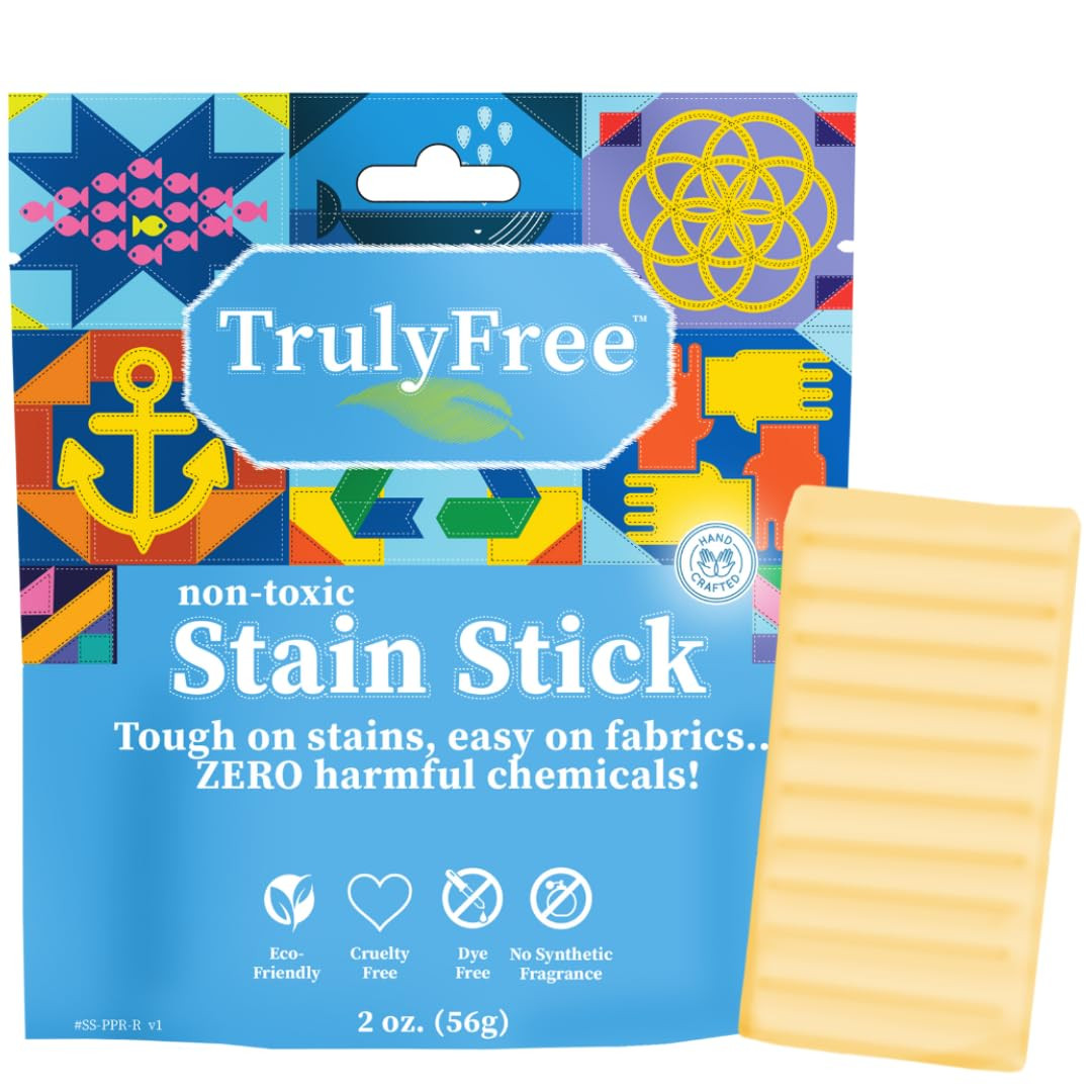 Truly Free Natural Stain Stick - Laundry Spot Remover for Clothes - Stain Remover for Food, Blood... | Amazon (US)
