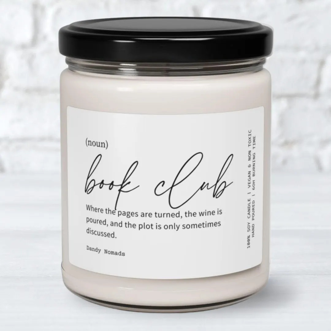 Book Club Candle, Book Club Members Hostess Gift, Silent Book Club, Reading Nook Decor, Bookish G... | Etsy (US)