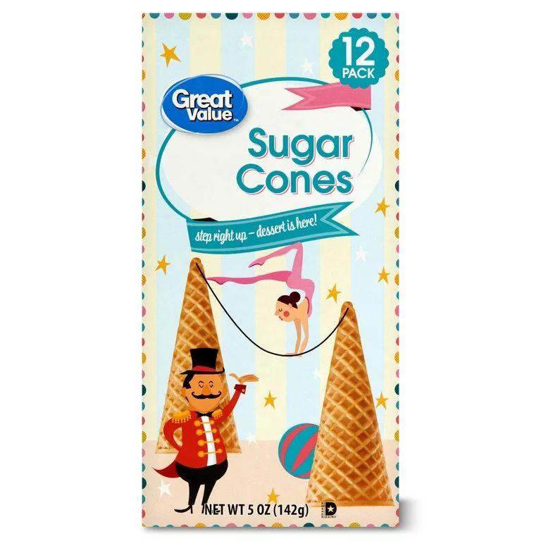 Great Value Sugar Cones, 5 Oz, 12 Count | Walmart (US)