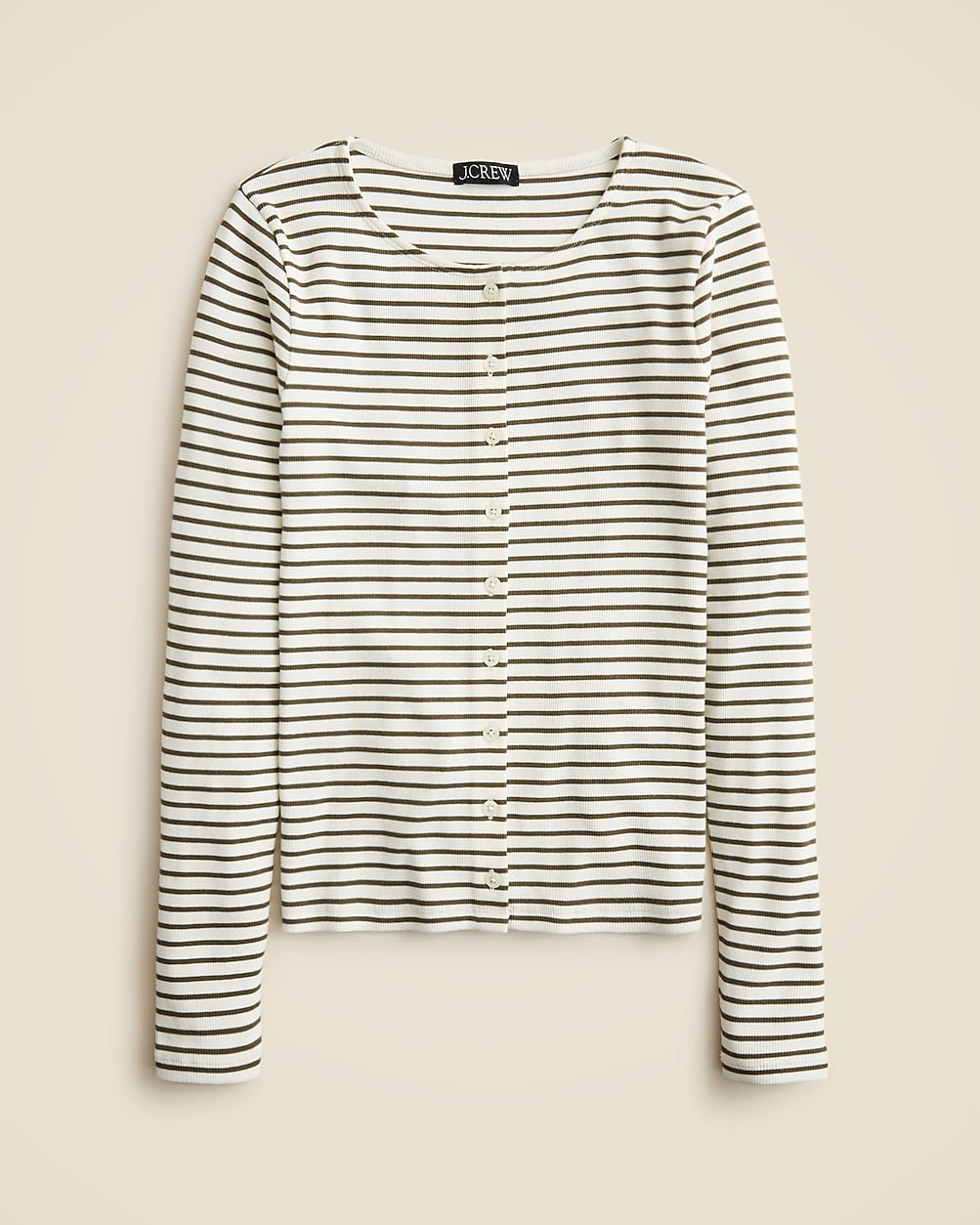 Fine rib knit cardigan in stripe | J. Crew US