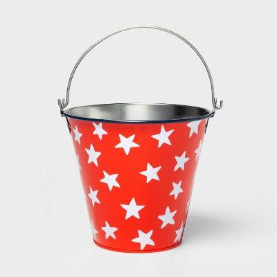 Small Tin Bucket Stars Red - Sun Squad™ | Target