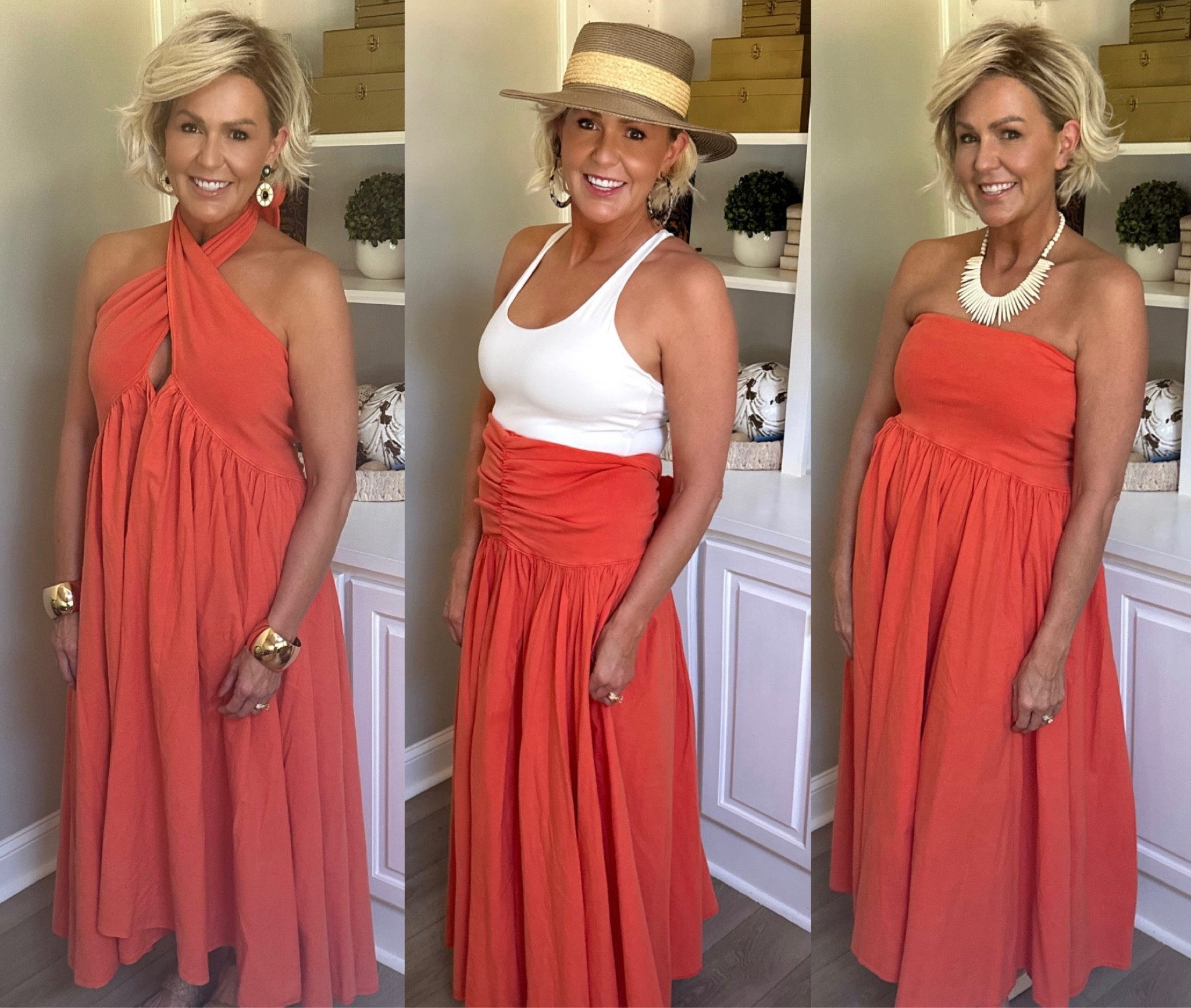One dress 3 ways! This Free People dress is ALL you need in your Summer bag. 
#dress #style #fashion #styleover50 #fashionover50 #freepeople 

#LTKfit #LTKFind #LTKstyletip