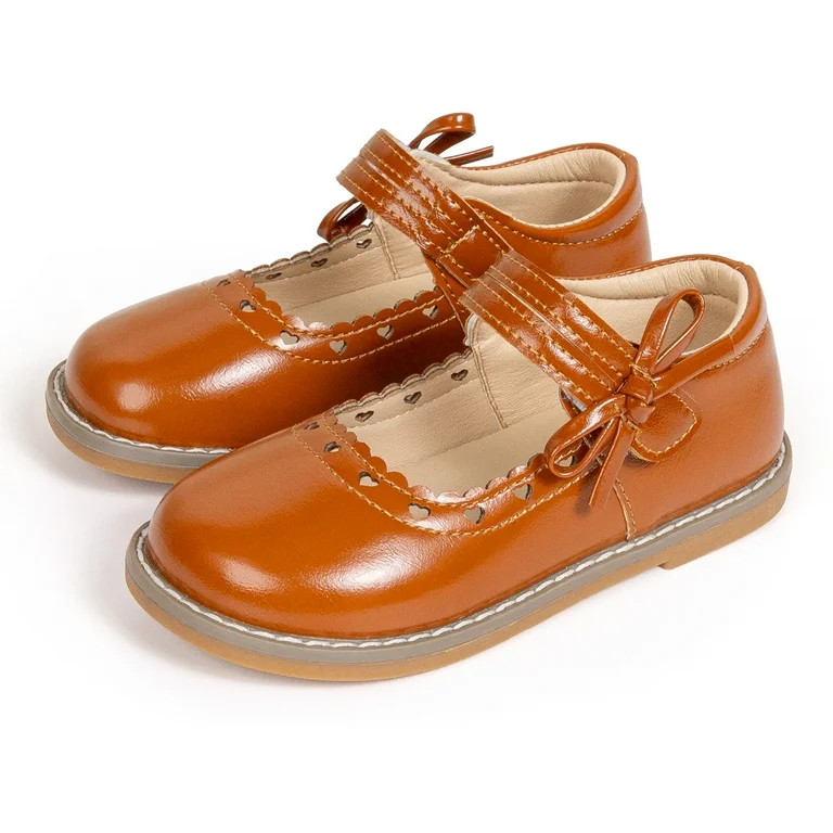 Meckior Toddler Girls Dress Shoes Little Girls Mary Jane Bowknot Soft Sole Princess Shoes for Lit... | Walmart (US)