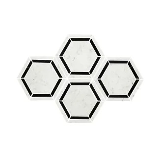 Marble - 10" x 12" Hexagon Mosaic Wall & Floor Tile - Polished Marble Visual | Build.com, Inc.