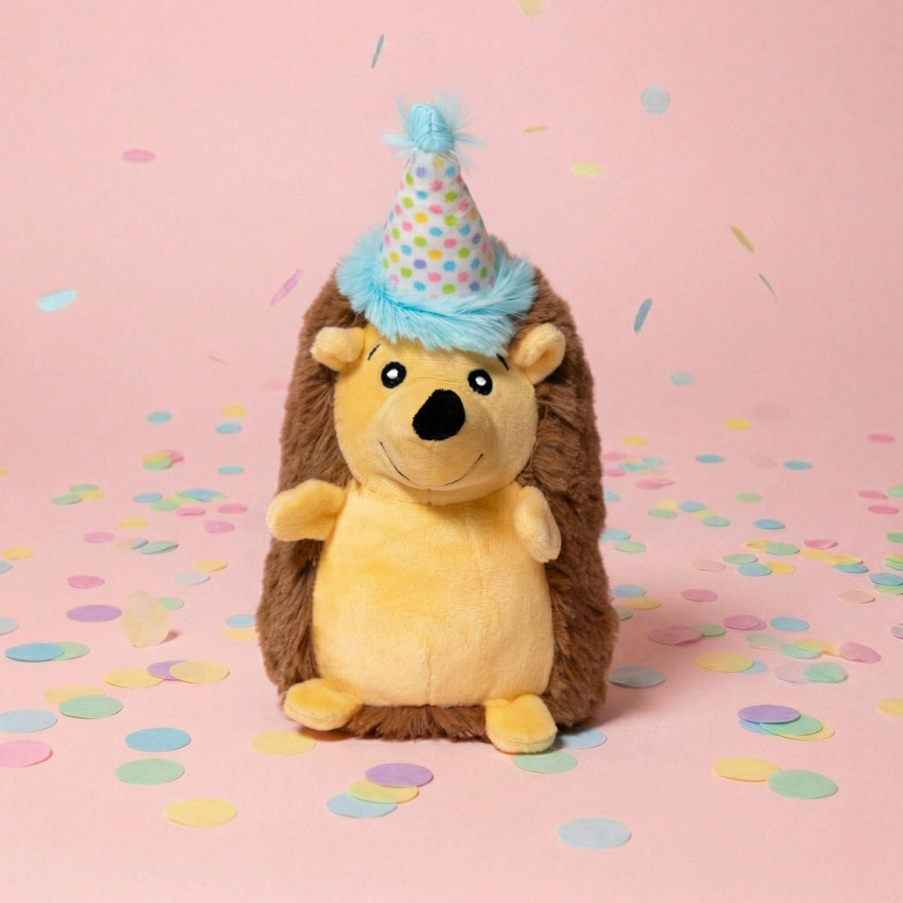 Bundle x Joy Celebration Hedgehog Squeaky Plush Dog Toy, Brown | Chewy