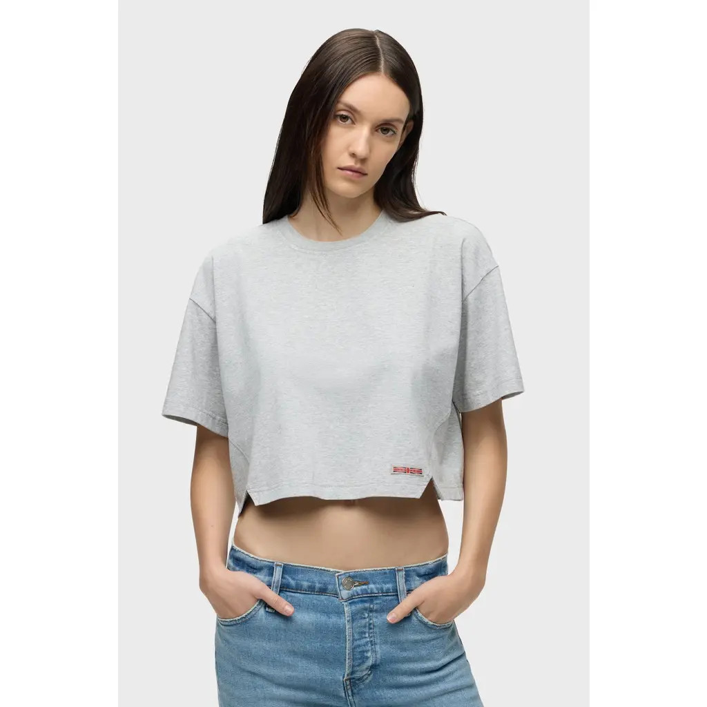 Hudson Jeans S/S Forward Seam Tee in Heather Grey at Nordstrom, Size X-Small | Nordstrom